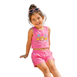 CROP TOP MUSCLE TODDLER AND GIRLS PINK