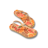 FLOWER ABSTRACT BACKSTRAP LADIES SANDAL CREAM