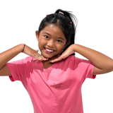 Summer Surf I Love Bali Pink Girls Tee