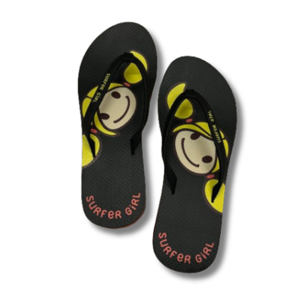 Big Summerhead Black Wedges Girls Sandal – Surfer Girl