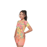 Hibiscus All Over Print Ladies Short Sleeve Rashvest