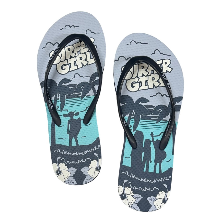 Golden Sunset Ladies Sandal Blue – Surfer Girl - Main Image