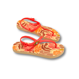 FLOWER ABSTRACT BACKSTRAP LADIES SANDAL CORAL