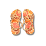 FLOWER ABSTRACT BACKSTRAP LADIES SANDAL CREAM