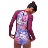 Flower On Hills One Piece Ladies Purple