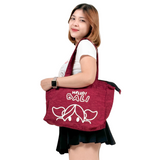 Hello Bali Tote Bag Maroon