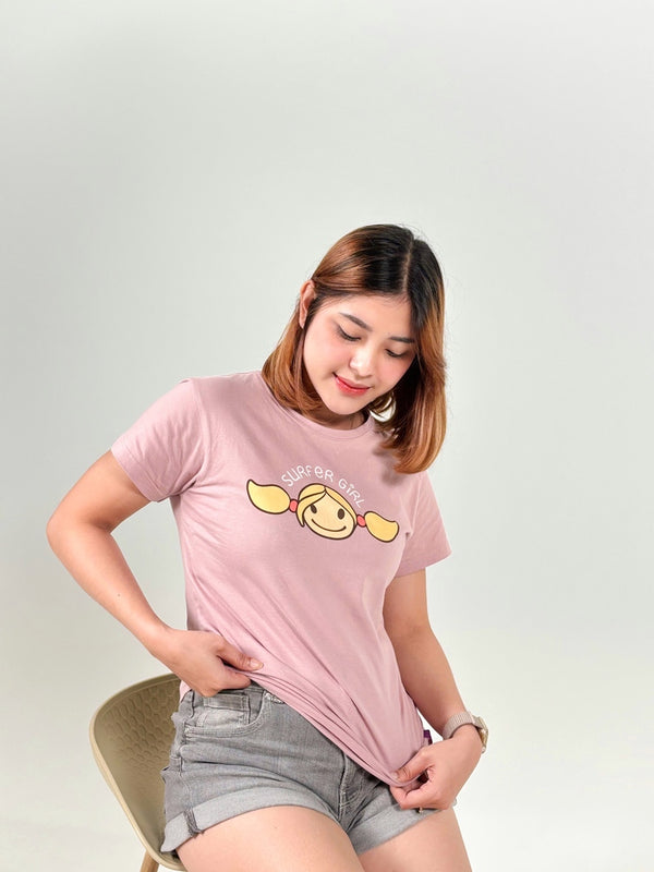 Summer Head Ladies Tee Dusty Pink
