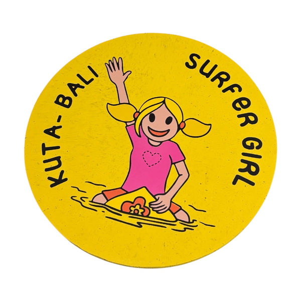 Surfer Girl Coaster Set Yellow