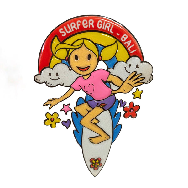 SURFER GIRL I LOVE BALI STICKER