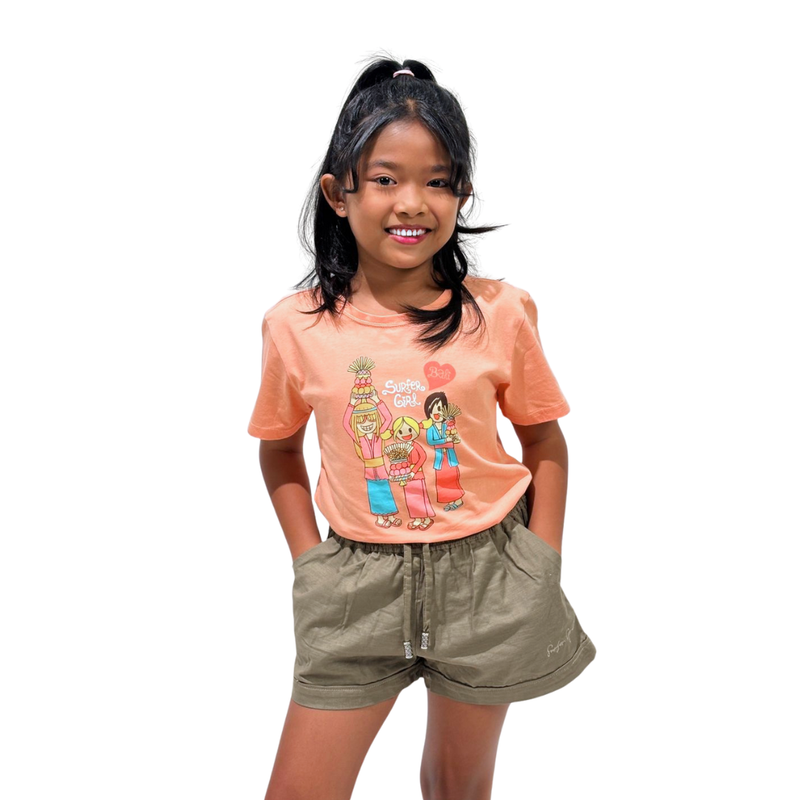 Summer & Friends Girls Peach Tee