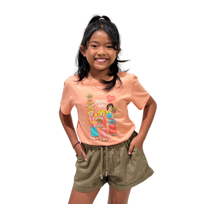 Summer & Friends Girls Peach Tee