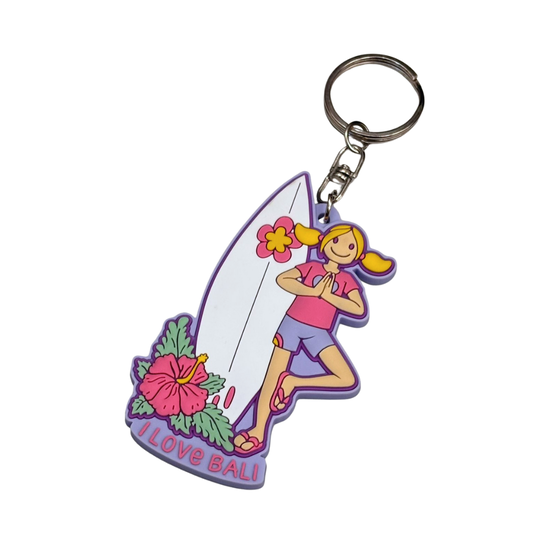 Summer Surf Yoga Keyring